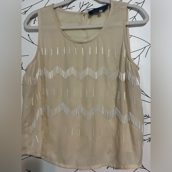 Blue rain women tank top beaded size medium - Picture 2 of 5